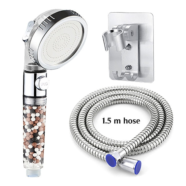 High pressure ionic filter shower head